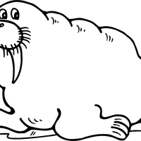 Walrus Cartoon Vector Clipart