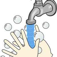 Washing your hands with soap and water vector clipart