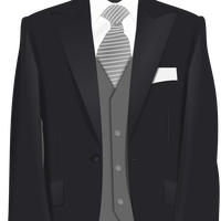 Wedding Suit Vector Clipart