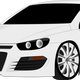 White Car Vector 