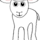 White Lamb Vector Clipart
