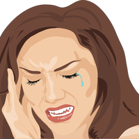 Woman having major headache vector clipart