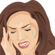 Woman having major headache vector clipart