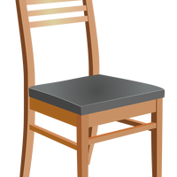 Wooden Chair Vector Art.