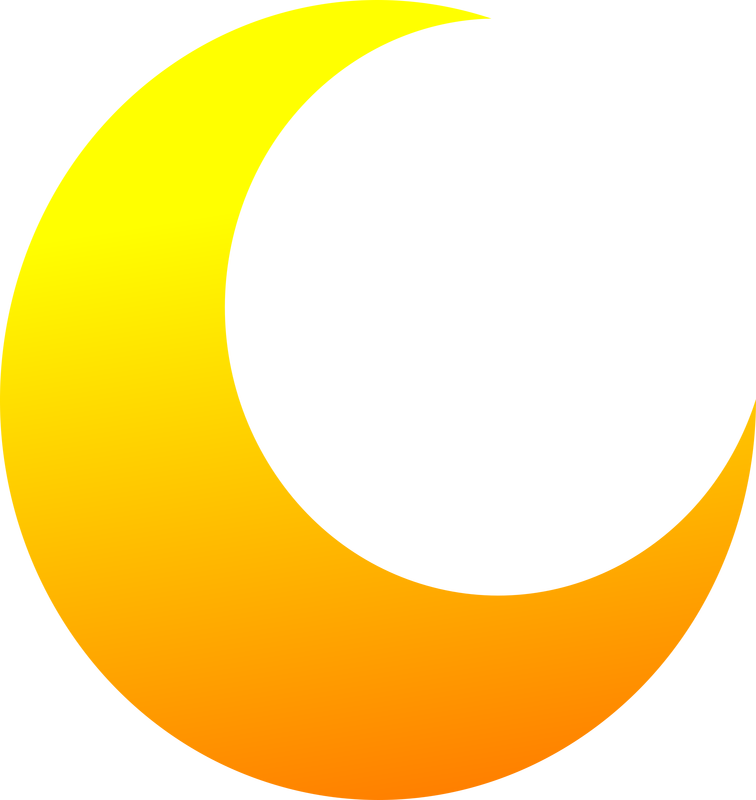 Yellow Crescent Half Moon Vector Clipart image - Free stock photo