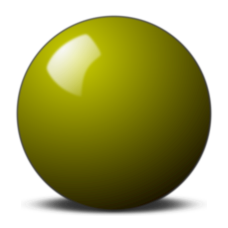 A ball.^[[Image](https://www.goodfreephotos.com/vector-images/yellow-snooker-ball-vector-file.png.php) is in the public domain]