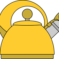 Yellow Teapot Vector Clipart