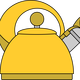 Yellow Teapot Vector Clipart