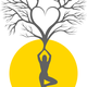 Yoga Tree Silhouette Vector Clipart