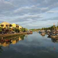 Boats on the River in Hoi An, Vietnam