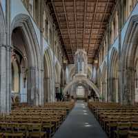 Llandaff Cathedral Nave in Cardiff