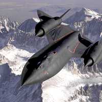 Black SR-71 Blackbird supersonic Jet