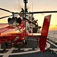  MH-65 Dolphin helicopter on Carrier