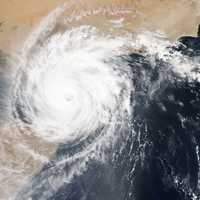 Aerial View of hurricane
