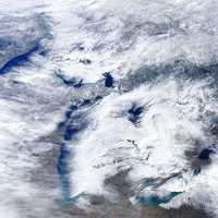 Cloud Cover over the Great Lakes weather