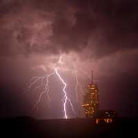 Lighting Strikes from  a passing storm